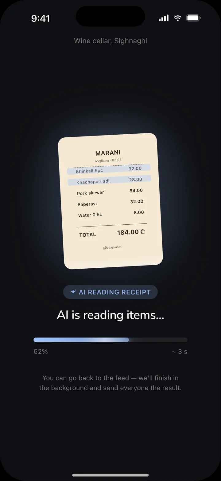 Julius — Receipt scan
