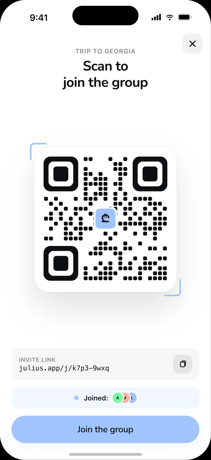 Julius — Join by QR